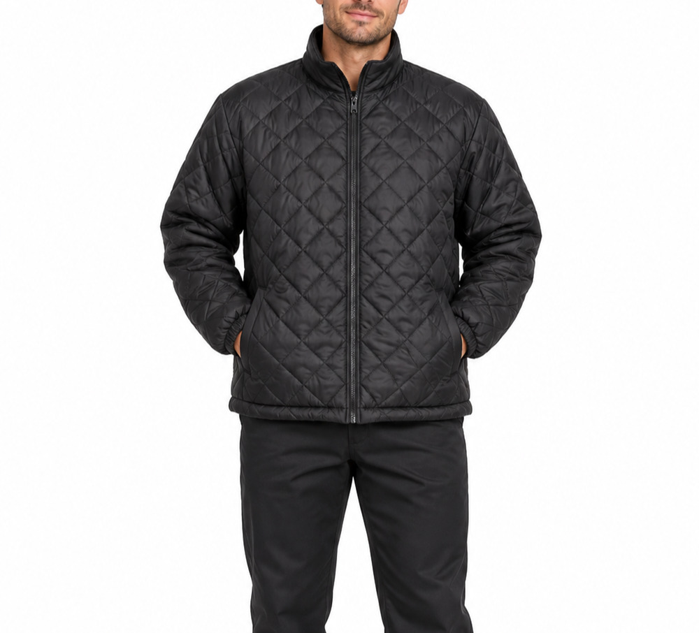 Tingley Mens XL Black Quilted Insulated Work Jacket Full Zip